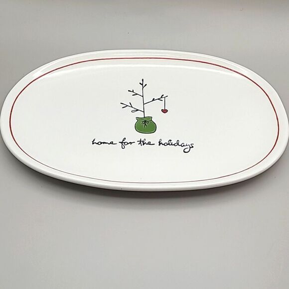 Tag Holiday Platter Home for the Holidays with Charlie Brown Tree - Picture 3 of 6